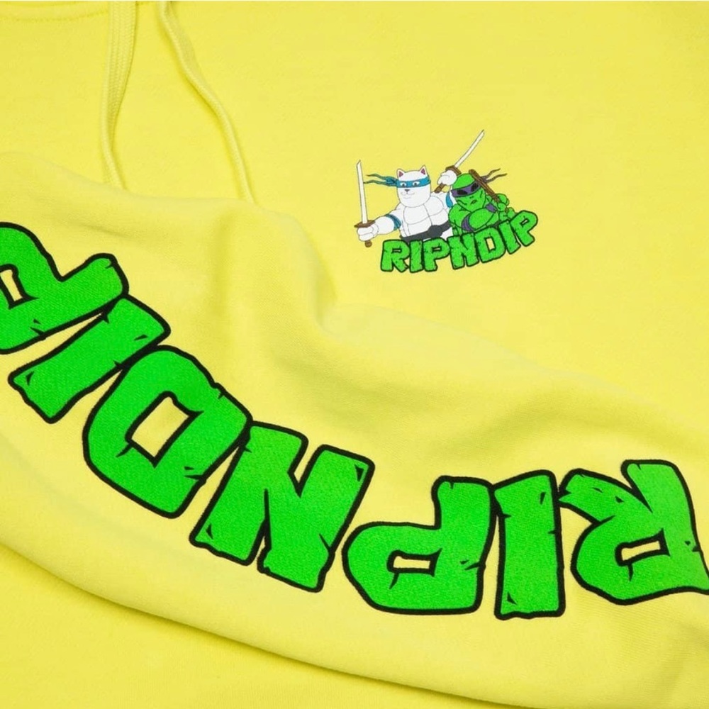 NWT Ripndip Teenage Mutant Hoodie - Neon Green Size XL SOLD OUT! HTF - Picture 4 of 5